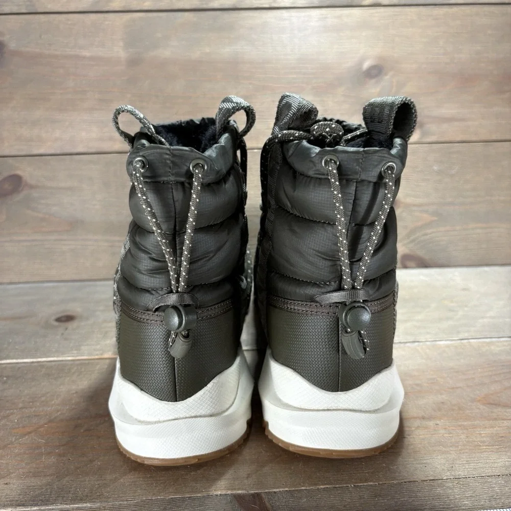 the north face thermoball womens size 9 shoes green fur lined snow boots